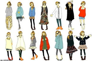 推荐 日系插画中萌妹纸的服装搭配 还担心不会画人物衣服嘛